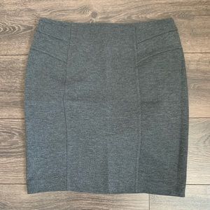 Structured & Stretchy Gray Pencil Skirt